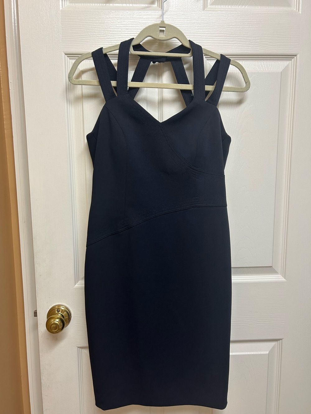 Iris Setlakwe Navy Blue Sleeveless Sheath Dress